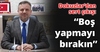 “Boş yapmayı bırakın”