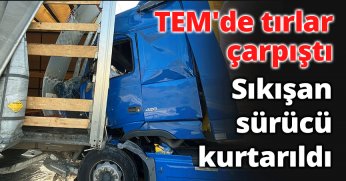 Sıkışan sürücü kurtarıldı