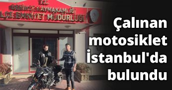 Çalınan motosiklet İstanbul'da bulundu