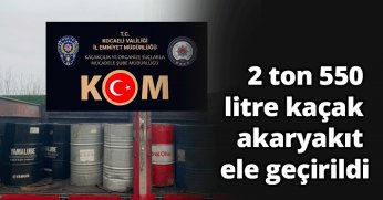 TEM'de bir araçta 2 ton 550 litre kaçak akaryakıt ele geçirildi