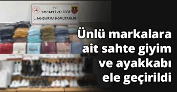 Ünlü markalara ait sahte giyim ve ayakkabı ele geçirildi