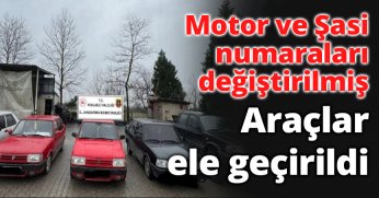 Araçlar ele geçirildi