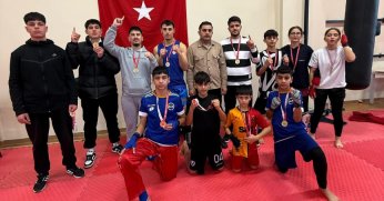 Wushu-KickBox takımından 9 altın ve 2 gümüş madalya