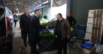 Kandıra pazar yerinde esnaf ziyareti!