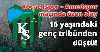 16 Yaşındaki Genç Tribünden Düştü!