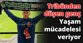 Tribünden düşen çocuk yaşam mücadelesi veriyor