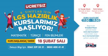 Ücretsiz LGS hazırlık kursları başlıyor