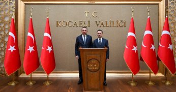 Zonguldak Valisi Osman Hacıbektaşoğlu, Vali İlhami Aktaş’ı Ziyaret Etti