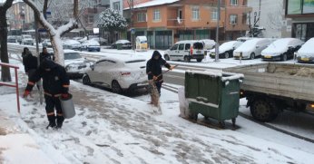 Körfez’de karla mücadele 7/24 devam ediyor