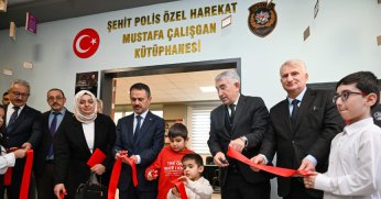 Şehit Polis Özel Harekât Mustafa Çalışgan kütüphanesi açıldı