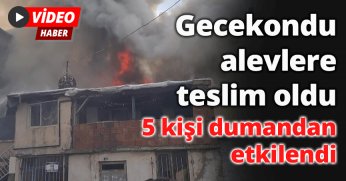 Gecekondu alevlere teslim oldu