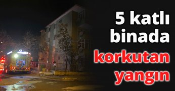 Sahura kalkan aile fark etti: 5 katlı binada korkutan yangın