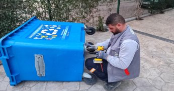 Çöp konteynırlarına yerinde tamir