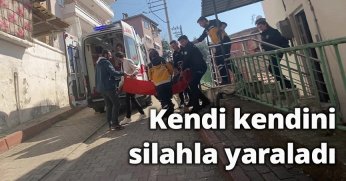 Kendi kendini silahla yaraladı