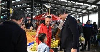 Başkan kocaman'dan pazar ziyareti!
