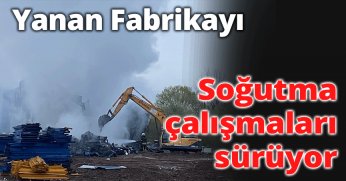  Kocaeli'ndeki fabrika yangınında soğutma çalışmaları sürüyor