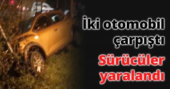 Kocaeli'de iki otomobil çarpıştı, sürücüler yaralandı