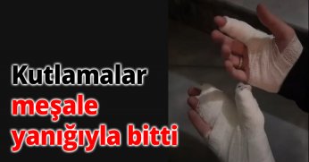 Kutlamalar meşale yanığıyla bitti