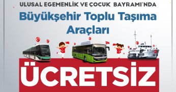 Kocaeli’nde 23 Nisan’da ulaşım ücretsiz