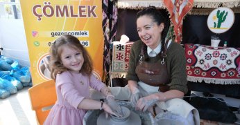 Kocaeli'de “Gezen Çömlek Atölyesi” çocukların ilgi odağı oldu