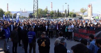 İzmit Belediyesinden TÜPRAŞ işçilerine sıcak destek