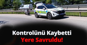 Kontrolü Kaybetti, Yere Savruldu!