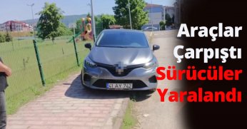 Araçlar Çarpıştı, Sürücüler Yaralandı!