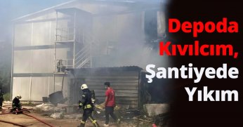 Şantiyede Tehlikeli Yangın!