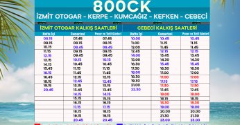 800CK, 6 Haziran’da yola çıkıyor