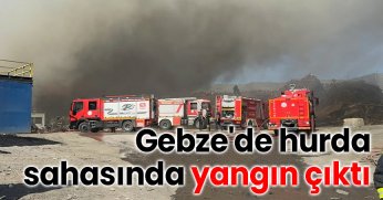 Gebze'de hurda sahasında yangın çıktı