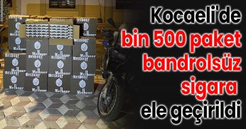 Kocaeli'de bin 500 paket bandrolsüz sigara ele geçirildi