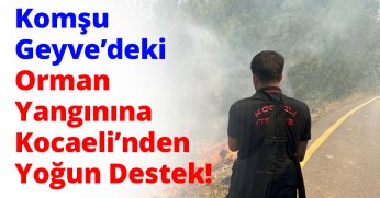 Komşu Geyve’deki Orman Yangınına Kocaeli’nden Yoğun Destek!