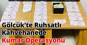 Gölcük’te Ruhsatlı Kahvehanede Kumar Operasyonu: 1 Kişi Hakkında Adli İşlem, 4 Kişiye Para Cezası