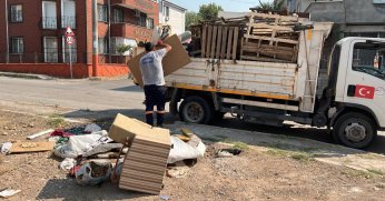 Körfez’de hacimli atıklar düzenli toplanıyor