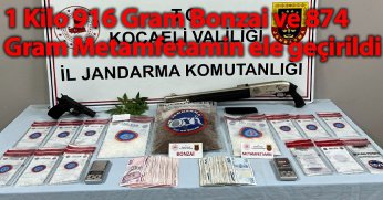 1 Kilo 916 Gram Bonzai ve 874 Gram Metamfetamin ele geçirildi