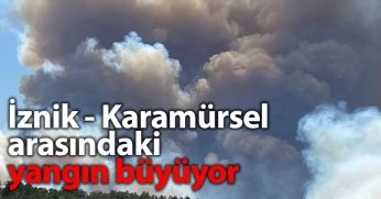 İznik - Karamürsel arasındaki yangın büyüyor