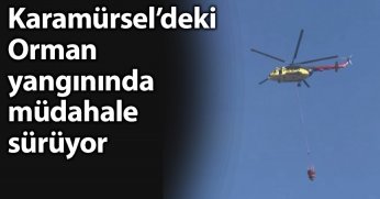Karamürsel’deki Orman Yangınında Müdahale Sürüyor