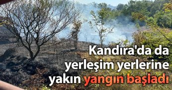 Kandıra'da da yerleşim yerlerine yakın yangın başladı
