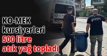 KO-MEK kursiyerleri 500 litre atık yağ topladı