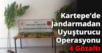 Kartepe’de Jandarmadan Uyuşturucu Operasyonu: 4 Gözaltı
