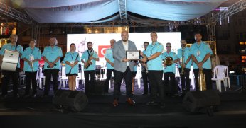 Bando ekipleri Pişmaniye Festivaline büyük renk kattılar