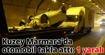 Kuzey Marmara'da otomobil takla attı: 1 yaralı