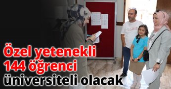 Özel yetenekli 144 öğrenci üniversiteli olacak