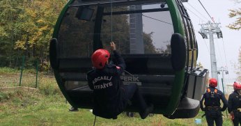 Kartepe Teleferik’te gerçeği aratmayan tatbikat   