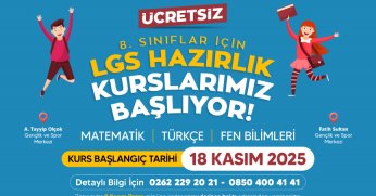 Ücretsiz LGS Hazırlık Kursları Başlıyor