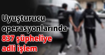 Ekim ayı'nda uyuşturucu operasyonlarında 837 Şüpheliye Adli İşlem