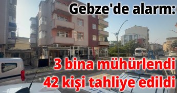 Gebze'de alarm: 3 bina mühürlendi, 42 kişi tahliye edildi