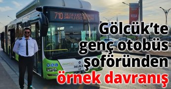 Gölcük’te Genç Otobüs Şoföründen Örnek Davranış