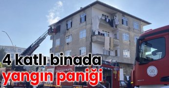 4 katlı binada yangın paniği