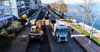 Gölcük Halıdere Sahil Caddesi’ne kapsamlı yenileme